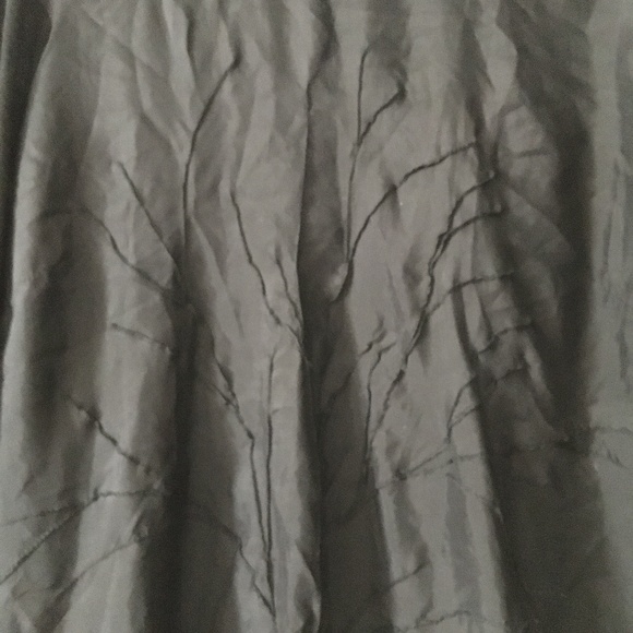 VERONIQUE MILJKOVITCH Black Silk Textured Front Top XL - Picture 4 of 5